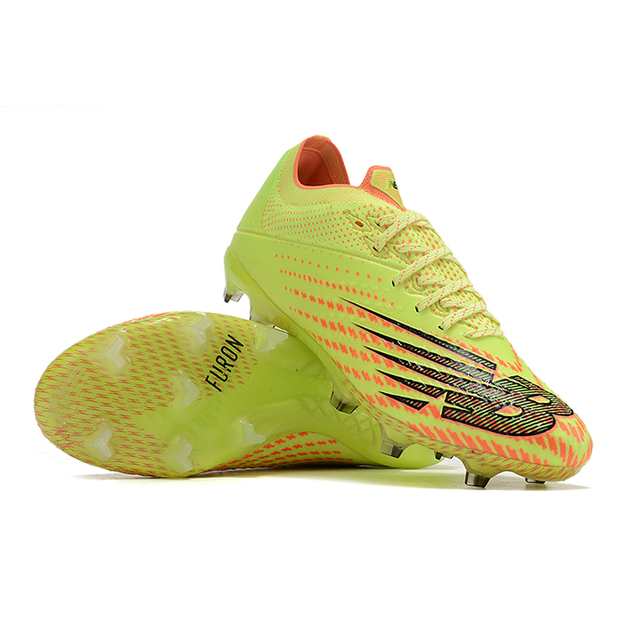 New Balance Vivid Spark Soccer Shoes-Green/Orange-4737538