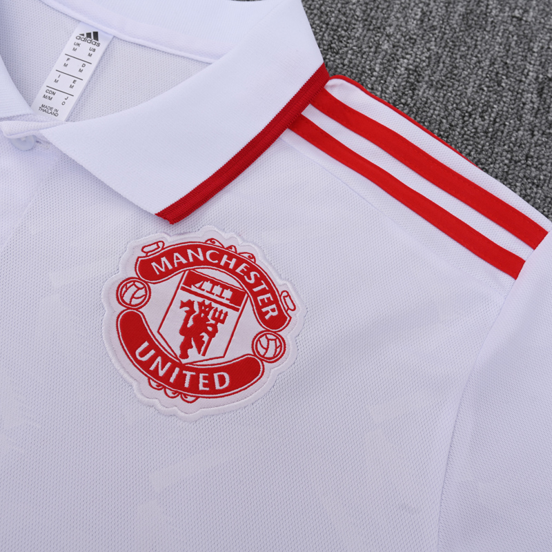 25-26 Man Utd White Polo Short Sleeve