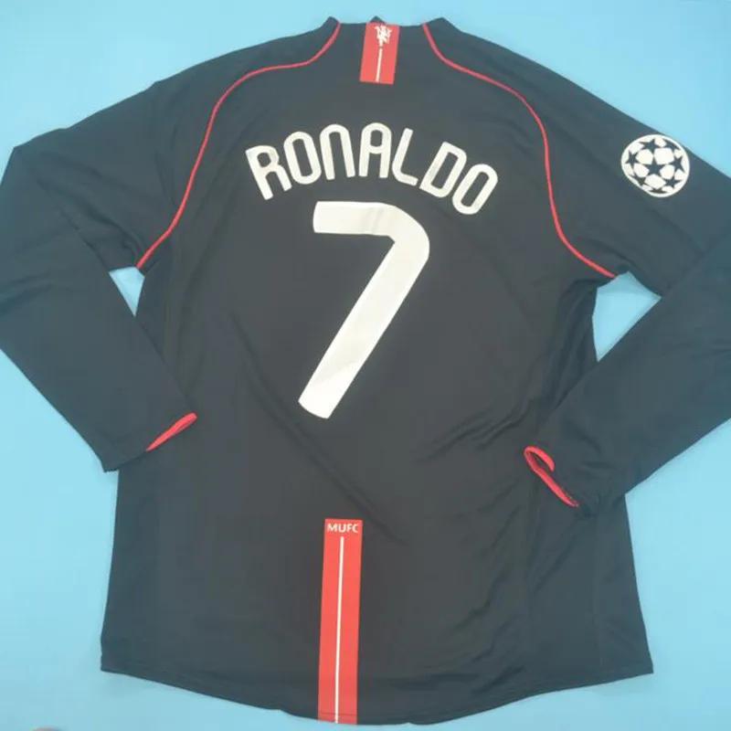 2007-2008 Man Utd Away Black long sleeve Retro ...