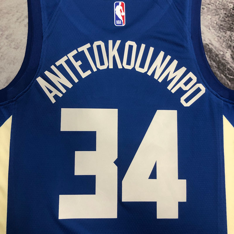 22-23 BUCKS ANTETOKOUNMPO #34 Blue City Edition...