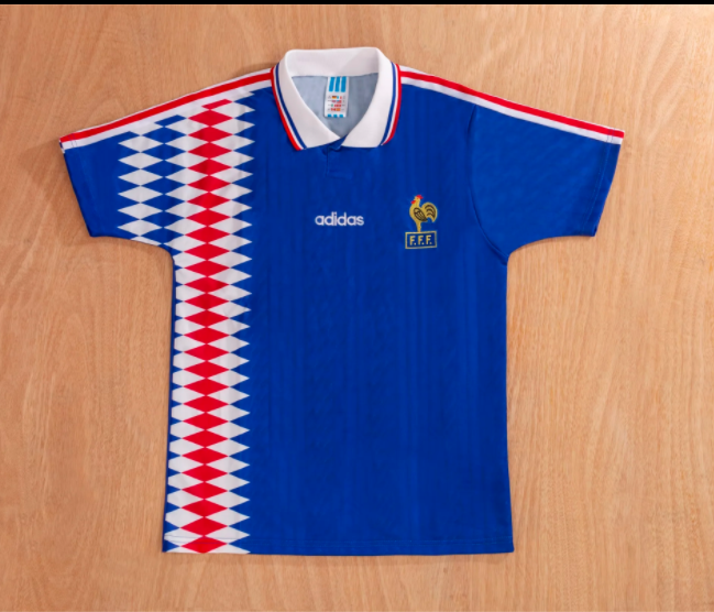1994-1995 France Home Retro Soccer Jersey
