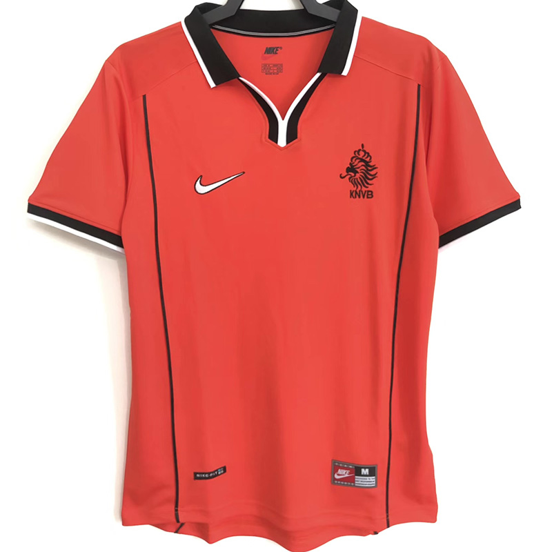 1998 Netherlands Home Retro Orange Jersey