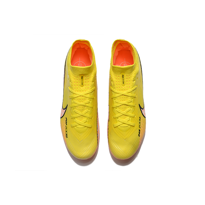 Air Zoom Mercurial Superfly IX Elite AG High Soccer Shoes-Yellow/Pink-8306624