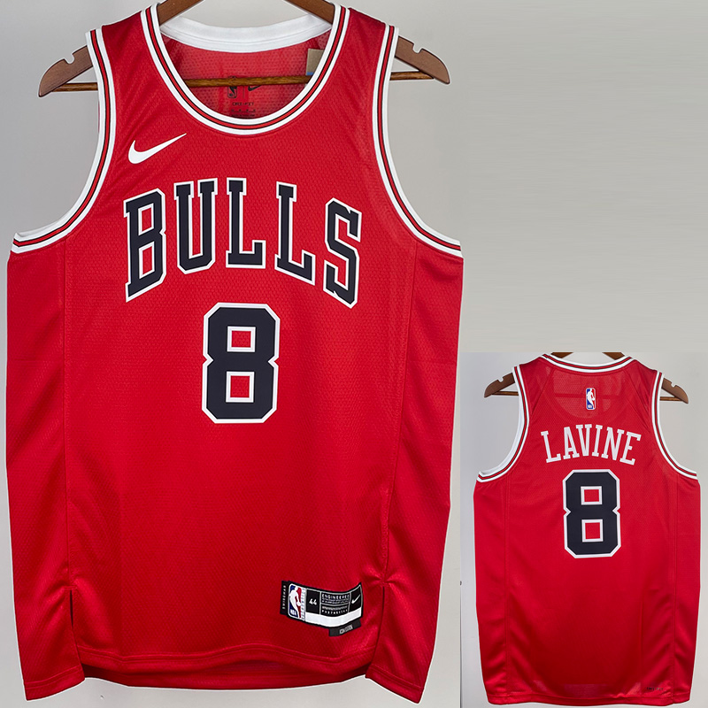 22-23 BULLS LAVINE #8 Red Top Quality Hot Press...
