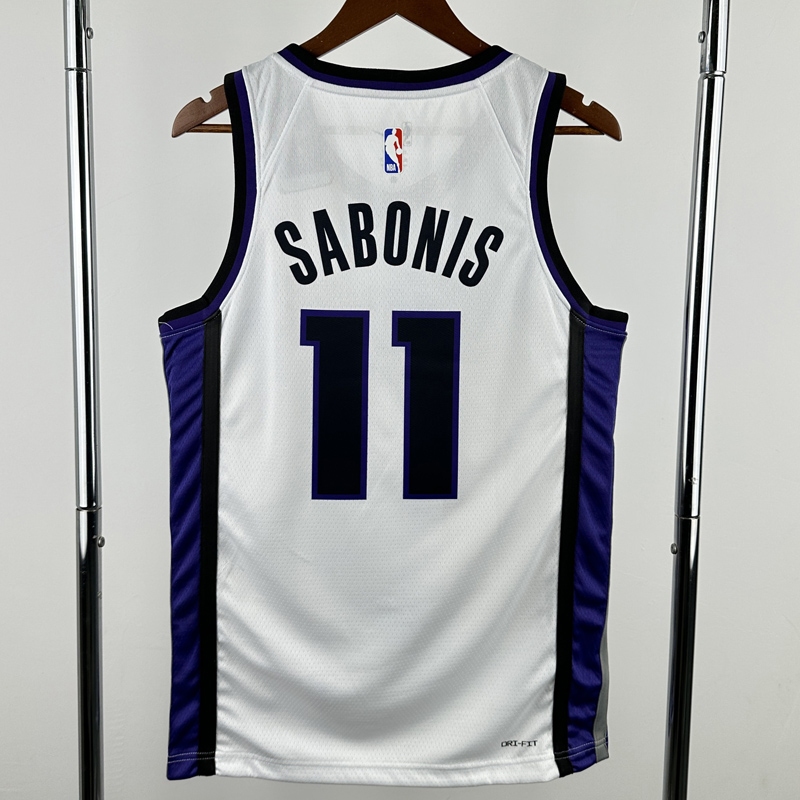 23-24 Kings SABONIS #11 White Top Quality Hot Pressing NBA Jersey