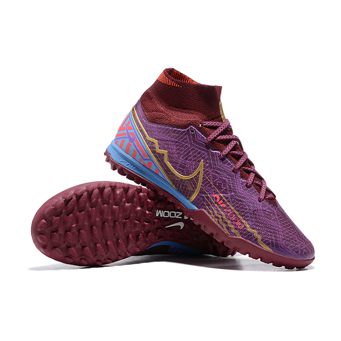 Superfly 8 Academy TF High Soccer Shoes-Wine Red/Gold-6748786