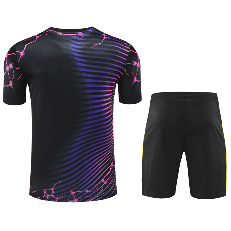 24-25 RMA Black Purple Training Short Suit #豹
