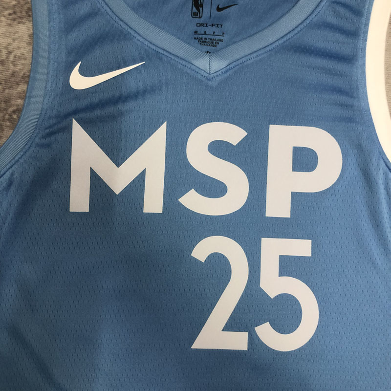 2019-20 Timberwolves ROSE #25 Sky Blue Retro To...