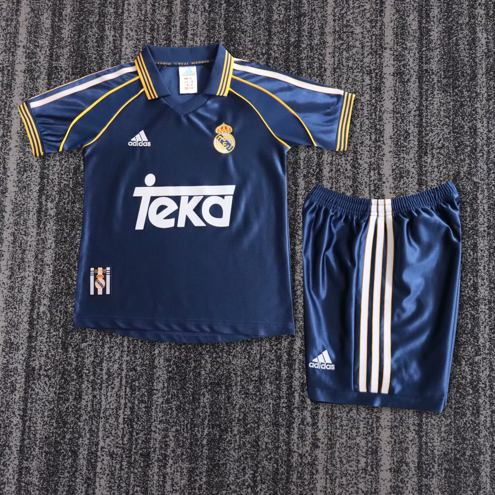 98-00 RMA Third Orange Kids Retro 1:1 Quality  Soccer Jersey