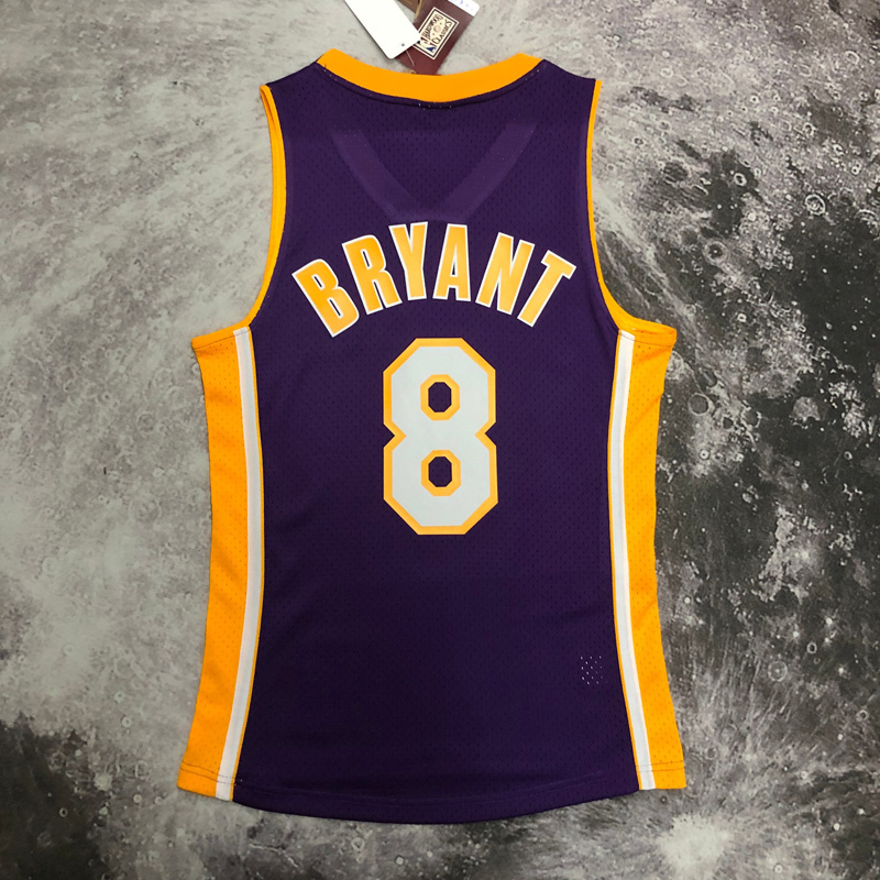 2001 LAKERS BRYANT #8 Purple Retro Top Quality ...
