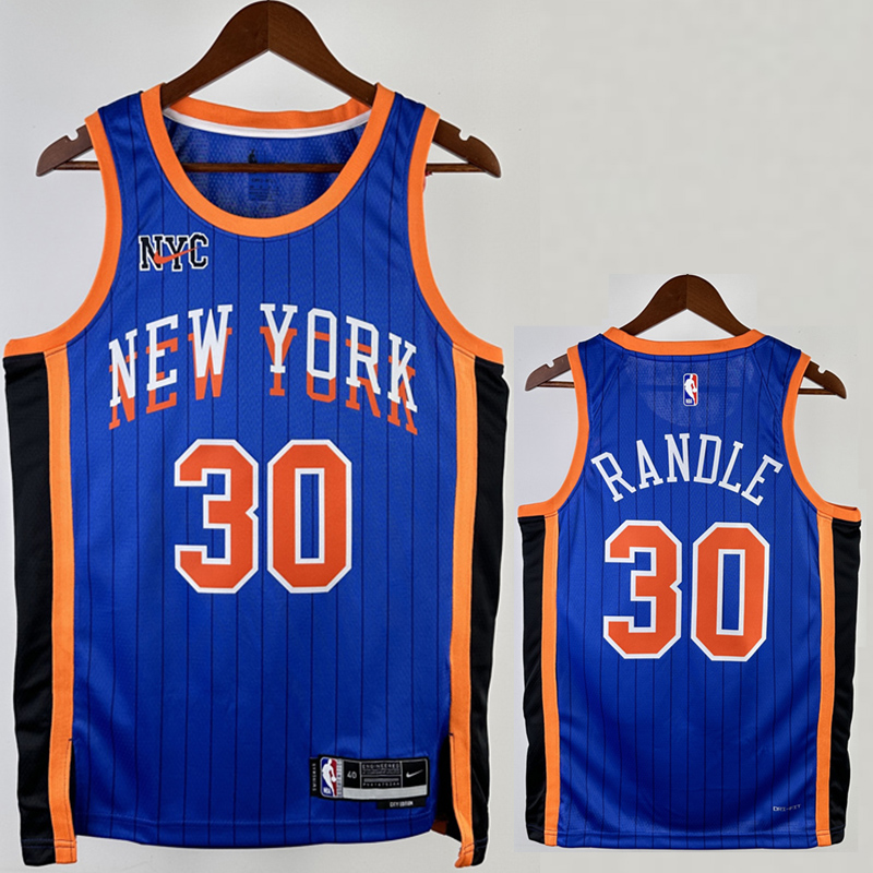 23-24 KNICKS RANDLE #30 Blue City Edition Top Q...