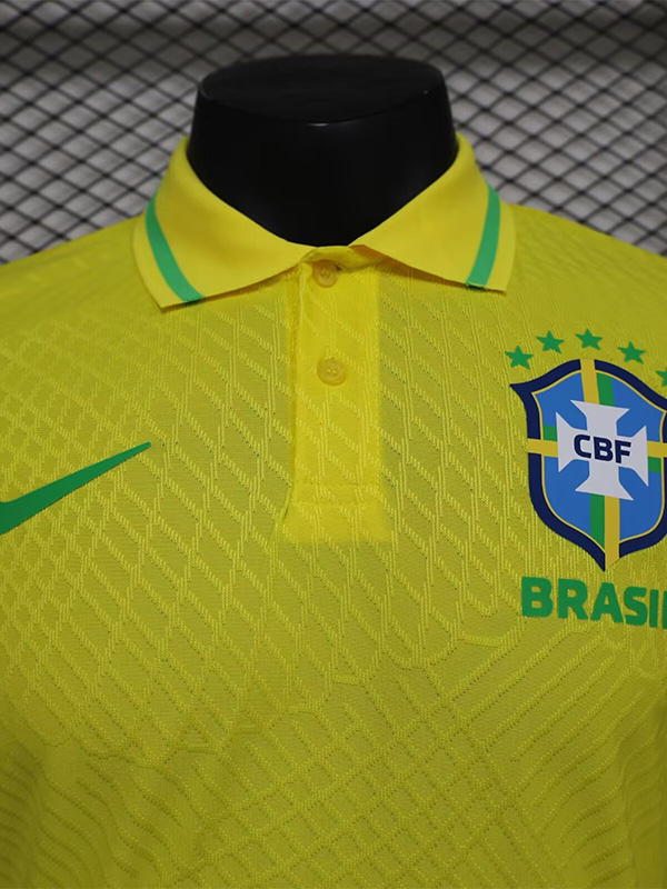 24-25 Brazil Yellow Special Edition Player Version Soccer Jersey *有领