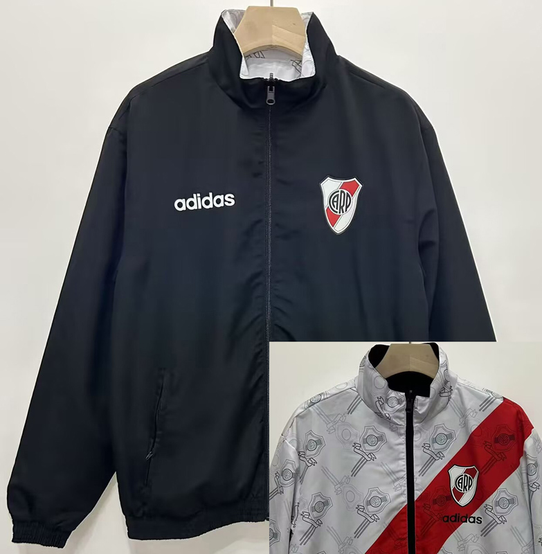 25-26 River Plate Black & White Double Sided Windbreaker (双面风衣)