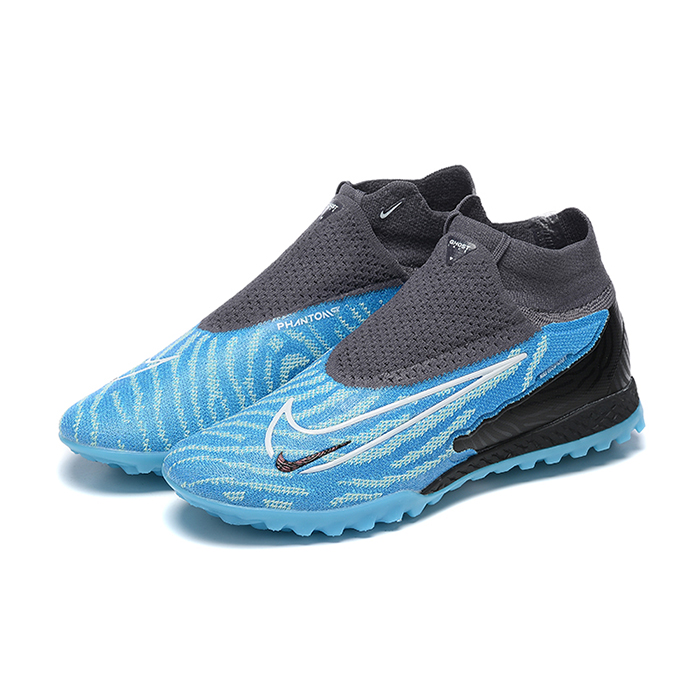 Phantom GX Elite DF Link TF High Soccer Shoes-Blue/Black-2291443
