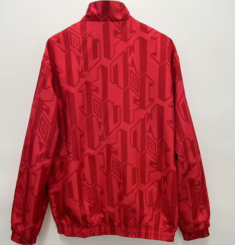 24-25 Man Utd Green Yellow Retro Double Sided Windbreaker (双面风衣)