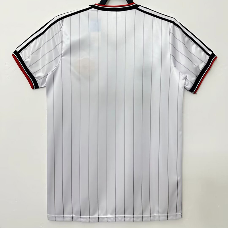 1983 Man Utd Away White Retro Soccer Jersey