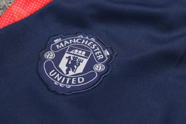 24-25 Man Utd Red black Half Pull Tracksuit (半拉链)(匹印)