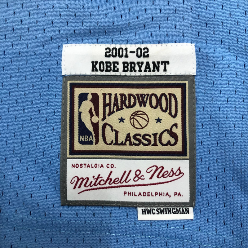 2002 LAKERS BRYANT #8 Light blue Retro Top Qual...