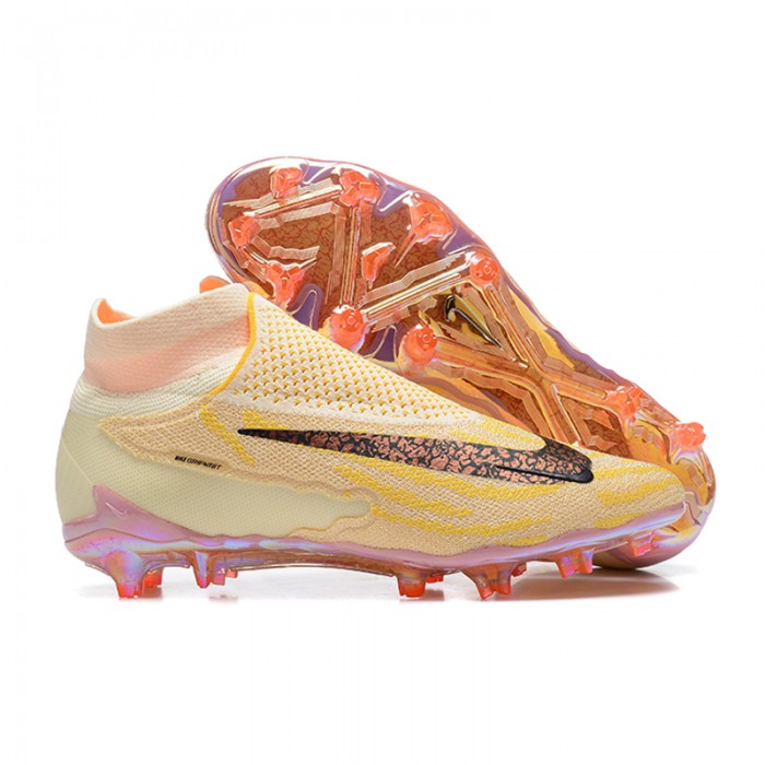 Phantom GX Elite FG High Soccer Shoes-Yellow/Black-7232311