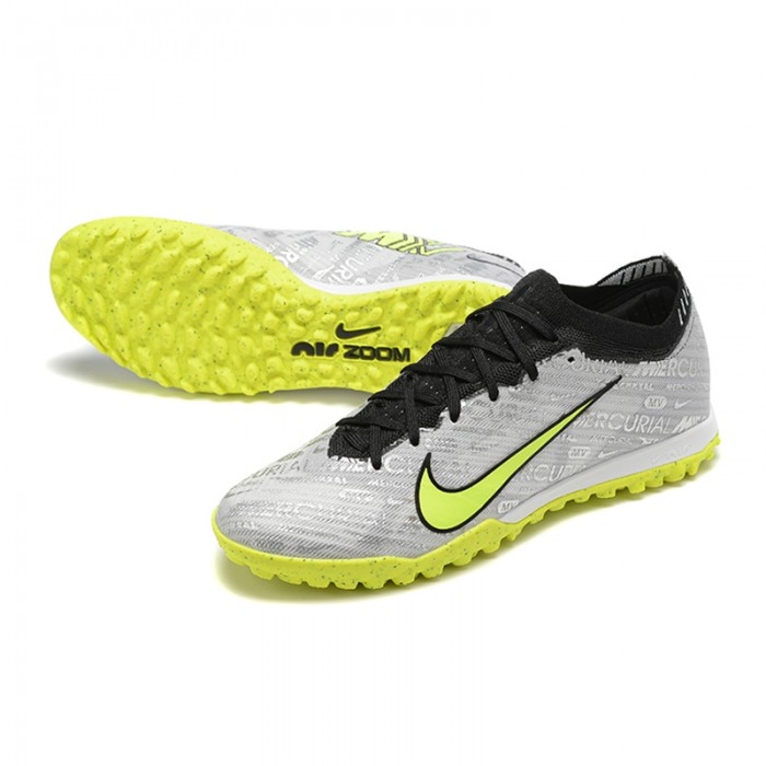 Vapor 15 Academy TF Soccer Shoes-Grey/Green-2946154