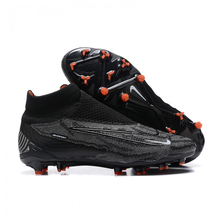 Phantom GX Elite FG High Soccer Shoes-Gray/Black-9965667