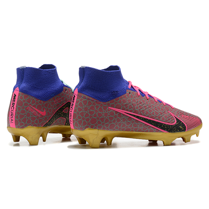 Air Zoom Mercurial Superfly IX Elite FG Lucent Pack High Soccer Shoes-Wine Red/Blue-4445000