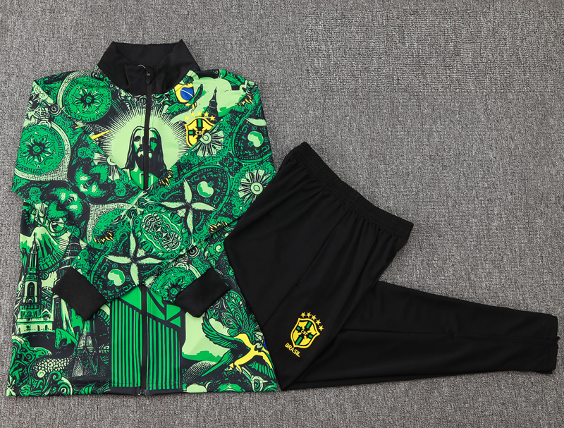 24-25 Brazil Green Jacket Tracksuit #A810(喷墨)