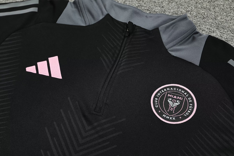 24-25 Inter Miami Black Half Pull Tracksuit (半拉链)