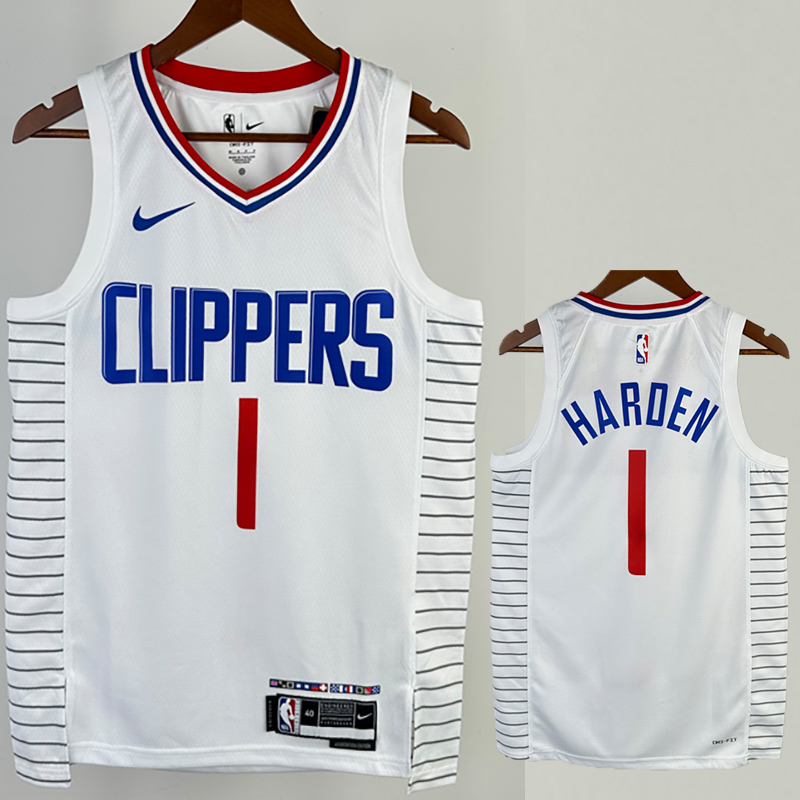 22-23 CLIPPERS HARDEN #1 White Top Quality Hot ...