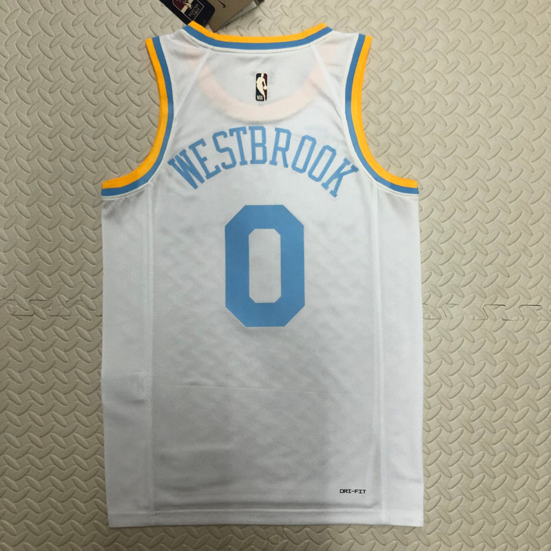 22-23 LAKERS WESTBROOK #0 White Top Quality Hot...
