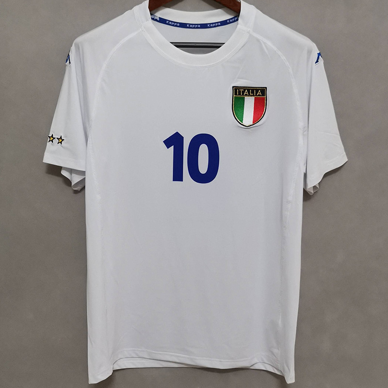 2000 Italy Away White Retro Soccer Jersey