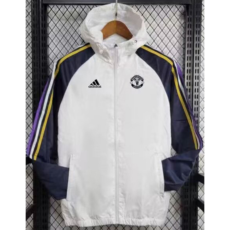 24-25 Man Utd White Windbreaker (黑袖)
