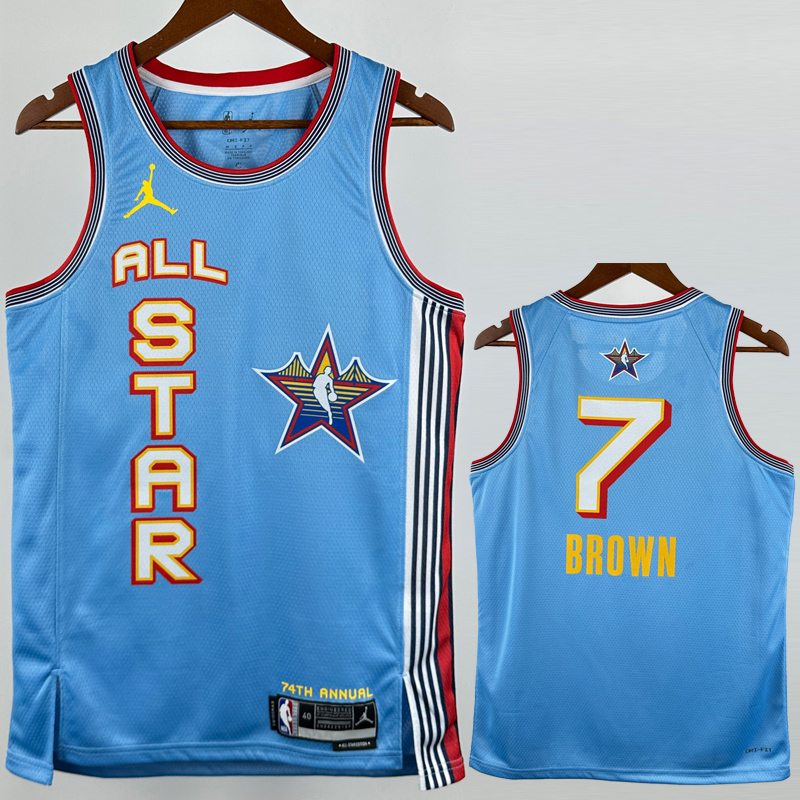 25-26 ALL-STAR BROWN #7 Light blue Top Quality Hot Pressing NBA Jersey