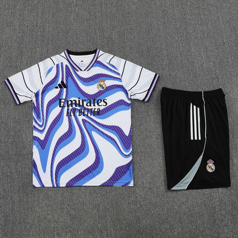 25-26 RMA White blue Training Short Suit