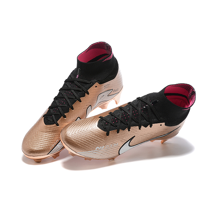 Air Zoom Mercurial Superfly IX Elite FG High Soccer Shoes-Rose Gold/Black-9094906