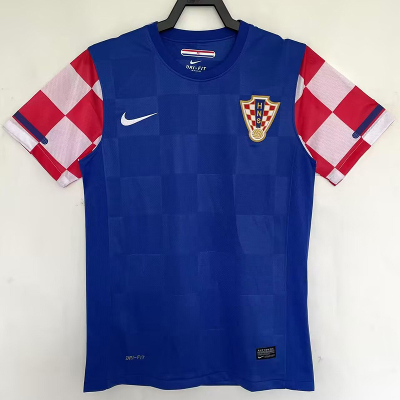 2010 Croatia Away Blue Retro Soccer Jersey