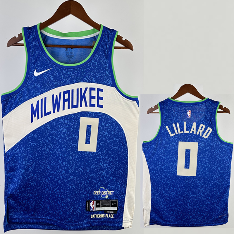 23-24 BUCKS LILLARD #0 Blue City Edition Top Qu...
