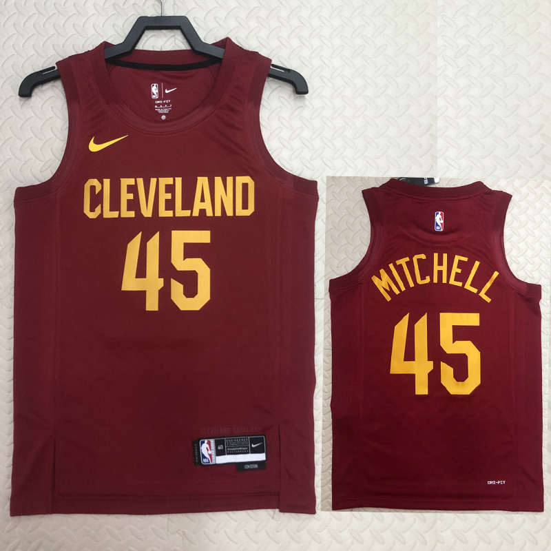 22-23 Cleveland Cavaliers MITCHELL #45 Red Top ...