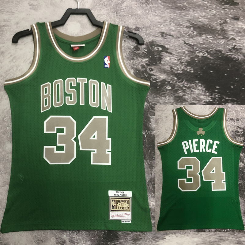 2007-08 CELTICS PIERCE #34 Green Retro Top Qual...