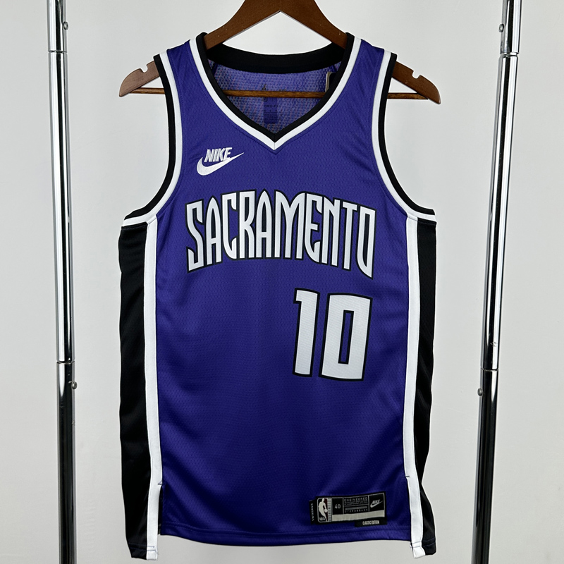 24-25 KINGS DEROZAN #10 Purple Retro Top Quality Hot Pressing NBA Jersey(V领）