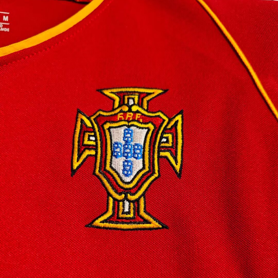 2002 Portugal Home Retro Soccer Jersey