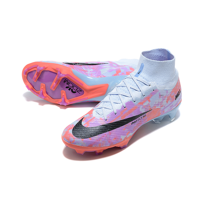 Air Zoom Mercurial Superfly IX Elite FG Lucent Pack High Soccer Shoes-Rose Red/Grey-277895