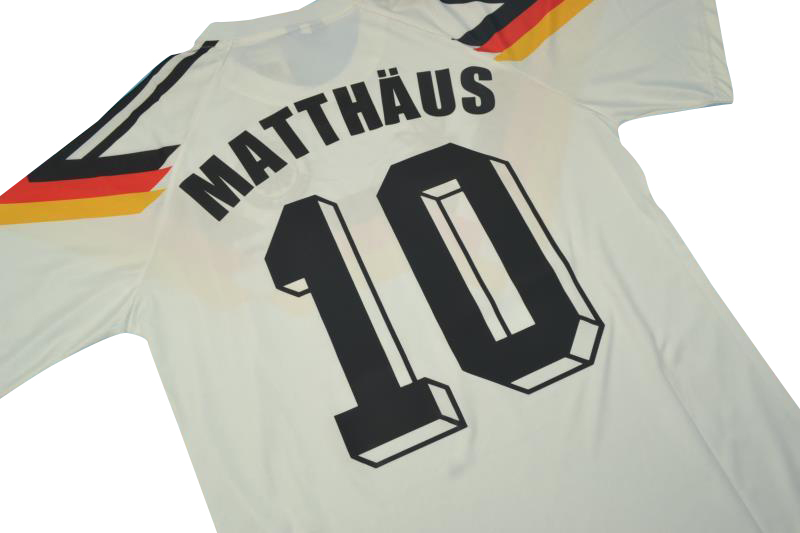 1990 Germany Home White Retro Soccer Jersey