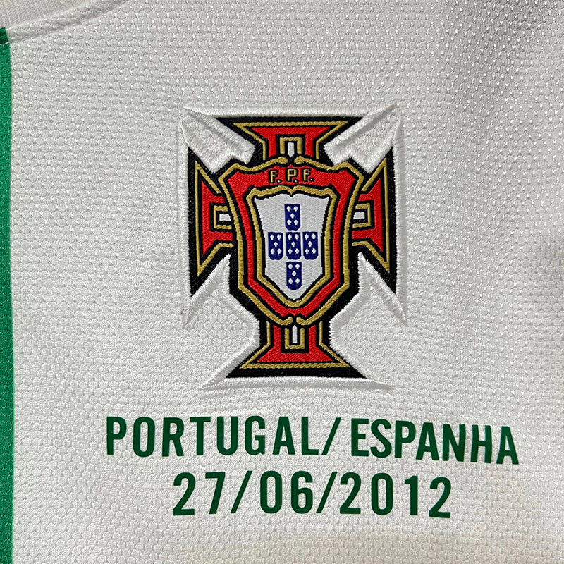 2012 Portugal Away Long Sleeve Retro Soccer Jer...