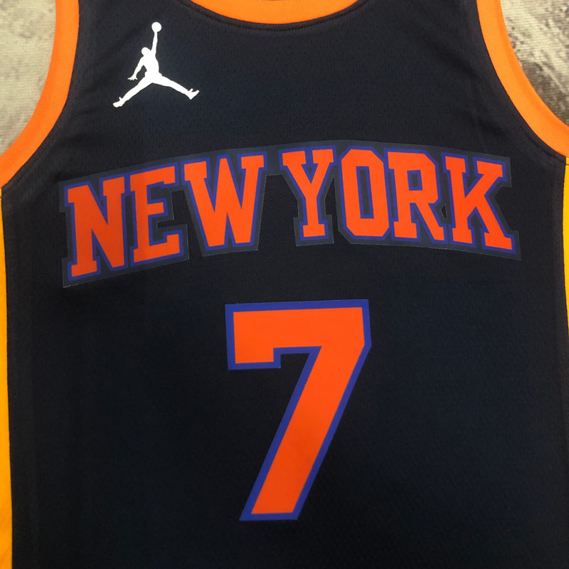 22-23 KNICKS ANTHONY #7 Black Top Quality Hot P...