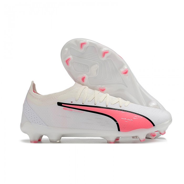Ultra Ultimate FG Soccer Shoes-White/Pink-9308070