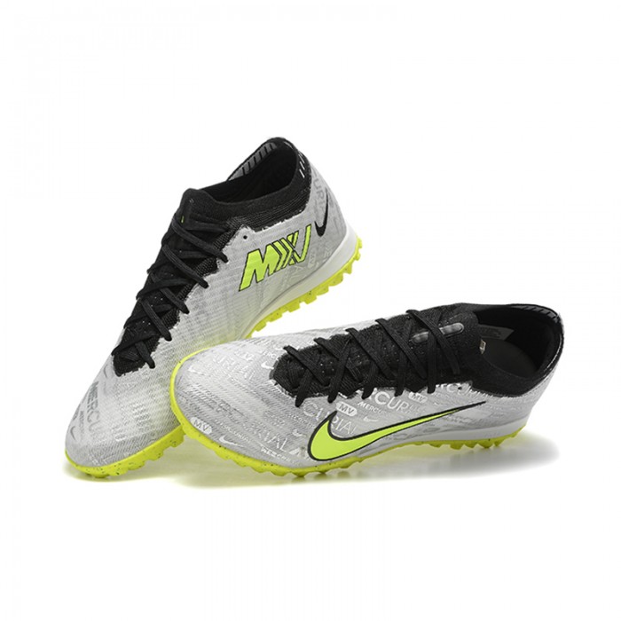 Vapor 15 Academy TF Soccer Shoes-Grey/Green-2946154