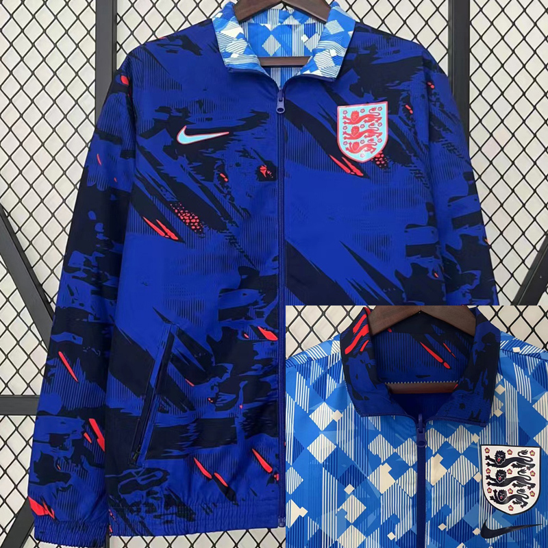 24-25  England Royal blue & Blue Double Sided Windbreaker (双面风衣)