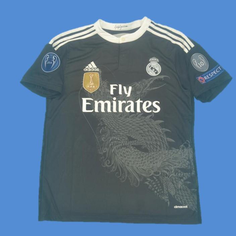 2014-2015 RMA Away Black Retro Soccer Jersey