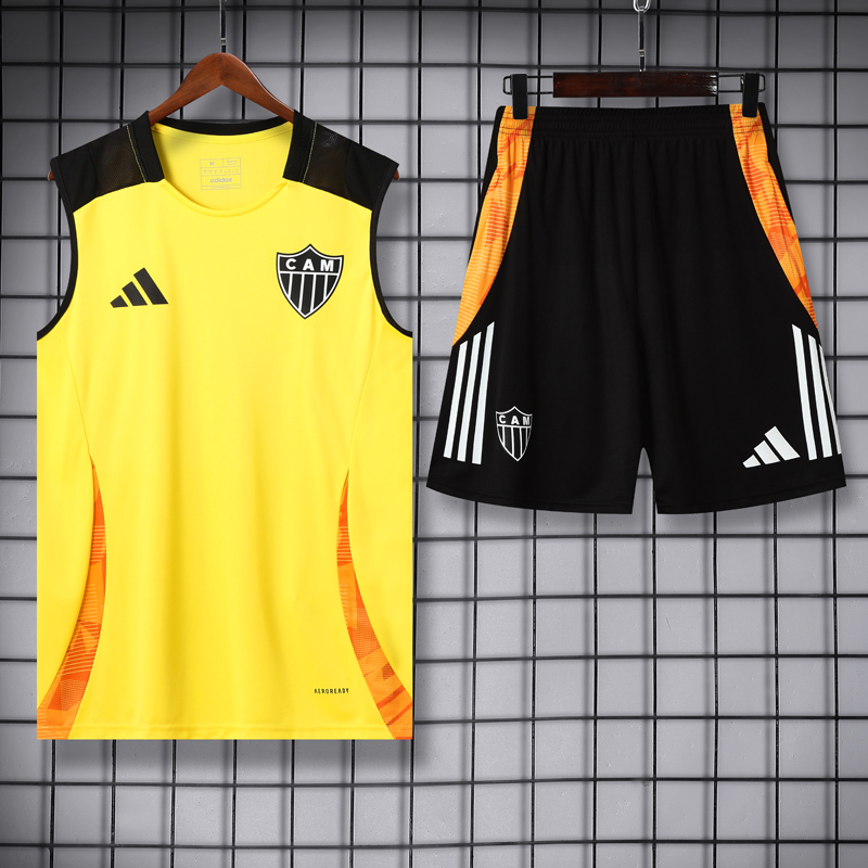 25-26 Atletico Mineiro Yellow Tank top and shorts suit